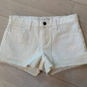 Joe's Jeans Dolly Eyelet Shorts, Cut-Off Style, Size 26